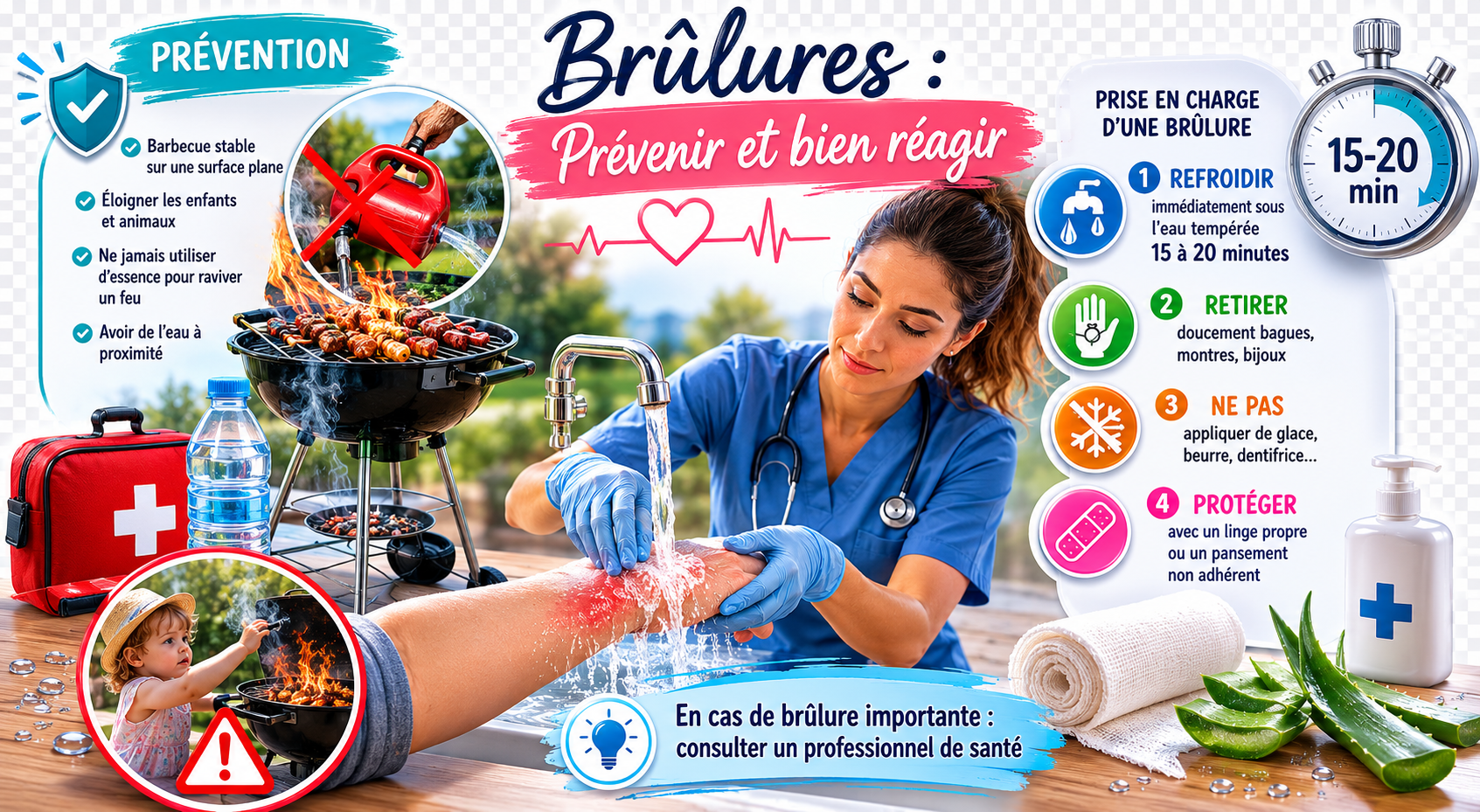 Prévention et prise en charge des brûlures